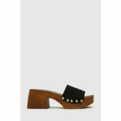 Schuh Black Tanika Suede Mule Clogs