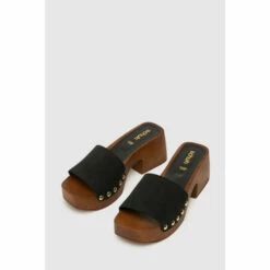 Schuh Black Tanika Suede Mule Clogs -Schuh Shop unnamed file 913