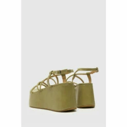 Schuh Sam Green Strappy Flatform Sandals -Schuh Shop unnamed file 927