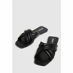 Schuh Black Trilby Padded Cross Strap Mule -Schuh Shop unnamed file 932