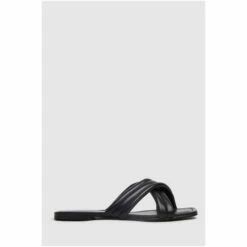 Schuh Black Trilby Padded Cross Strap Mule -Schuh Shop unnamed file 934