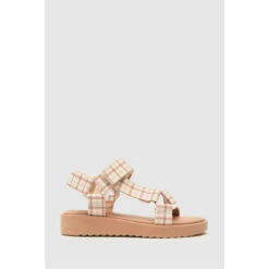 Schuh Natural Tell Gingham Sandals