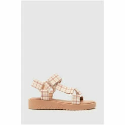 Schuh Natural Tell Gingham Sandals -Schuh Shop unnamed file 937