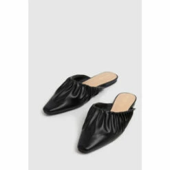 Schuh Black Larkin Ruched Point Mules -Schuh Shop unnamed file 971