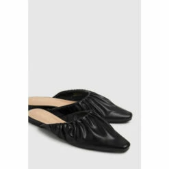 Schuh Black Larkin Ruched Point Mules -Schuh Shop unnamed file 972